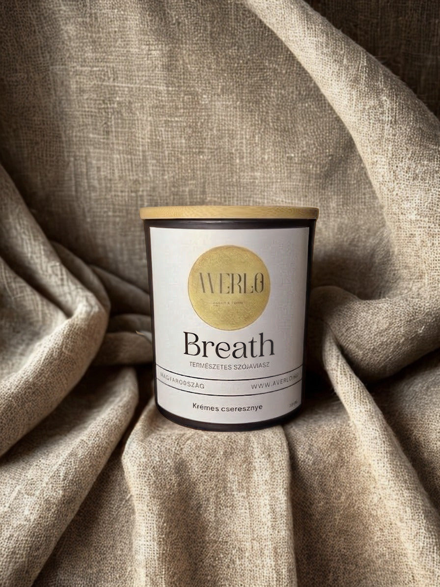 Breath - Luxusillatú szójagyertya (350 ml)