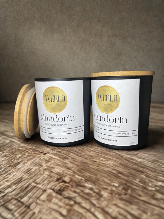 Mandorin - Luxusillatú szójagyertya (350 ml)