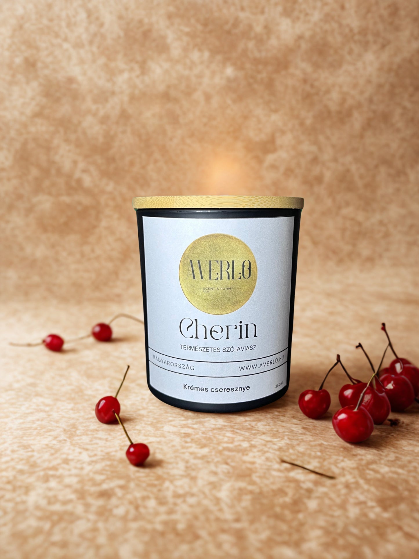 Cherin - Luxusillatú szójagyertya (350 ml)