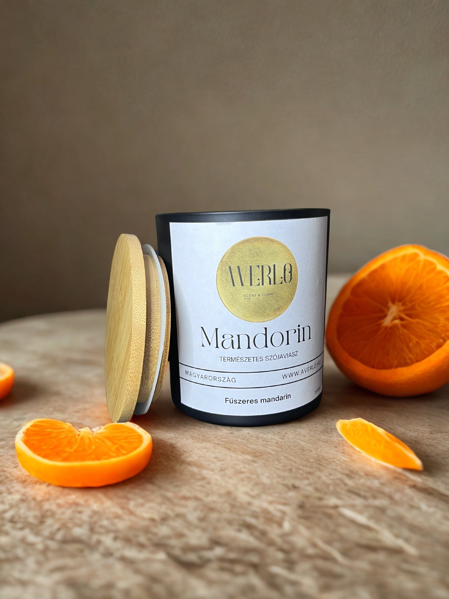 Mandorin - Luxusillatú szójagyertya (350 ml)