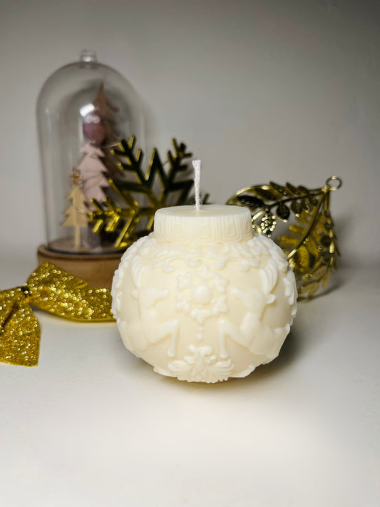 Karácsonyi Gömb Gyertya - Sült Alma Illatú