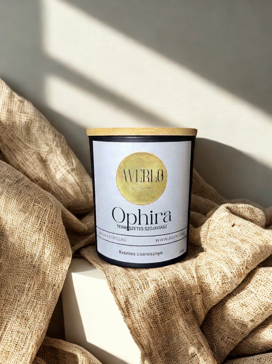 Ophira - Luxusillatú szójagyertya (380 ml)