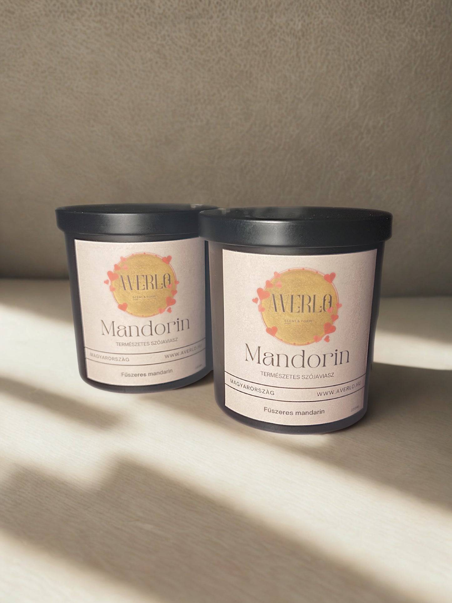 Mandorin – Valentin-napi Luxus Szójagyertya (250 ml)