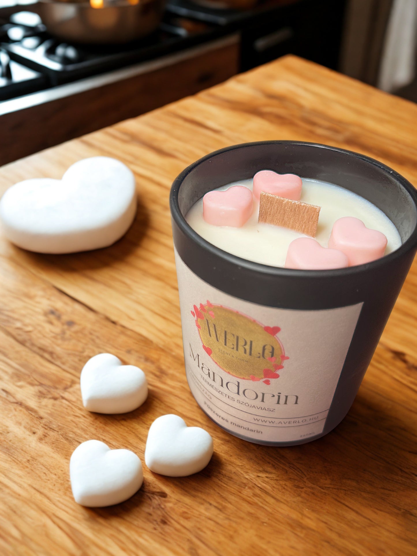 Mandorin – Valentin-napi Luxus Szójagyertya (250 ml)
