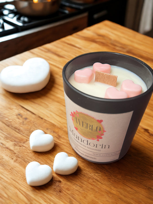 Mandorin – Valentin-napi Luxus Szójagyertya (250 ml)
