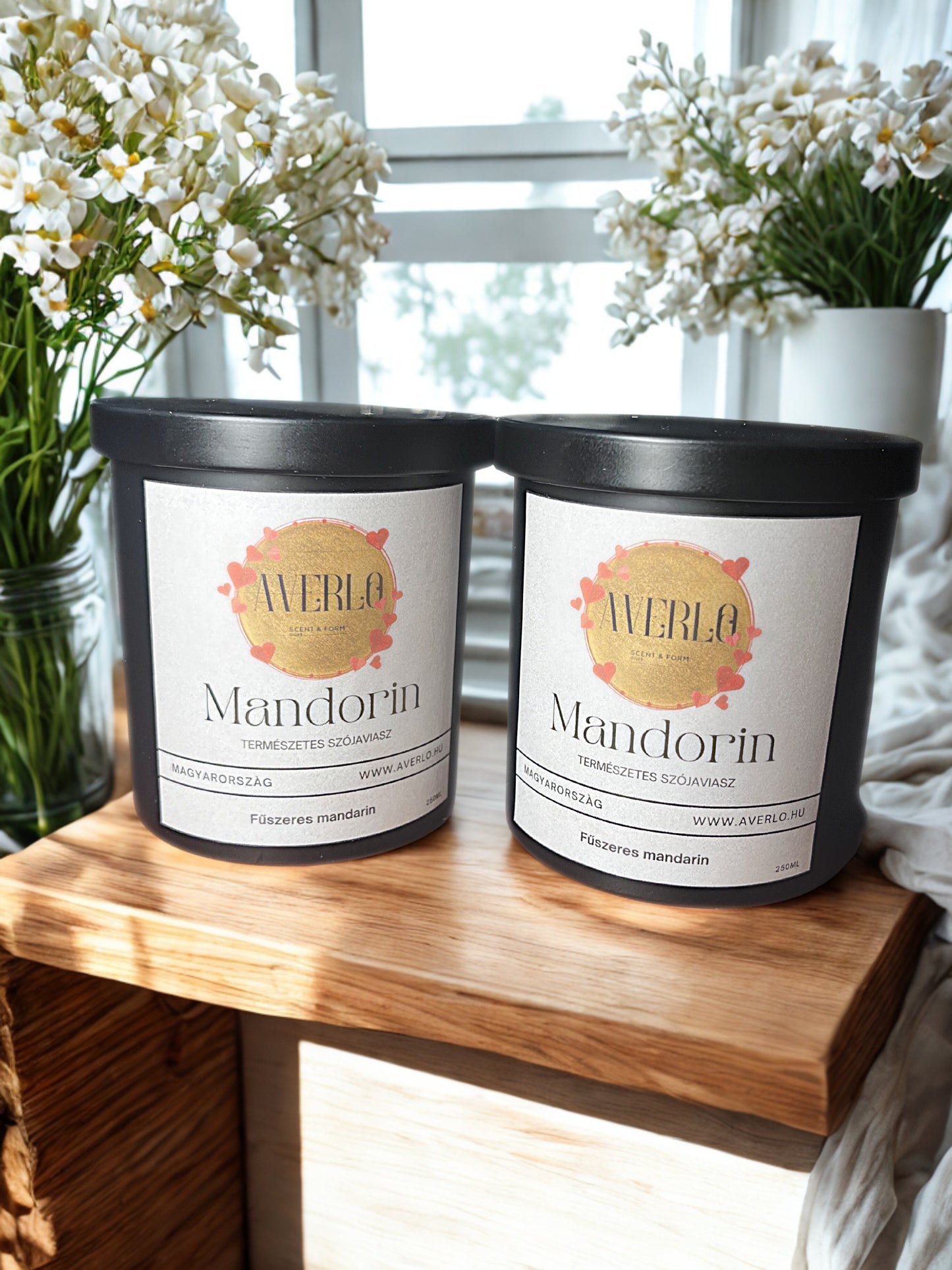 Mandorin – Valentin-napi Luxus Szójagyertya (250 ml)