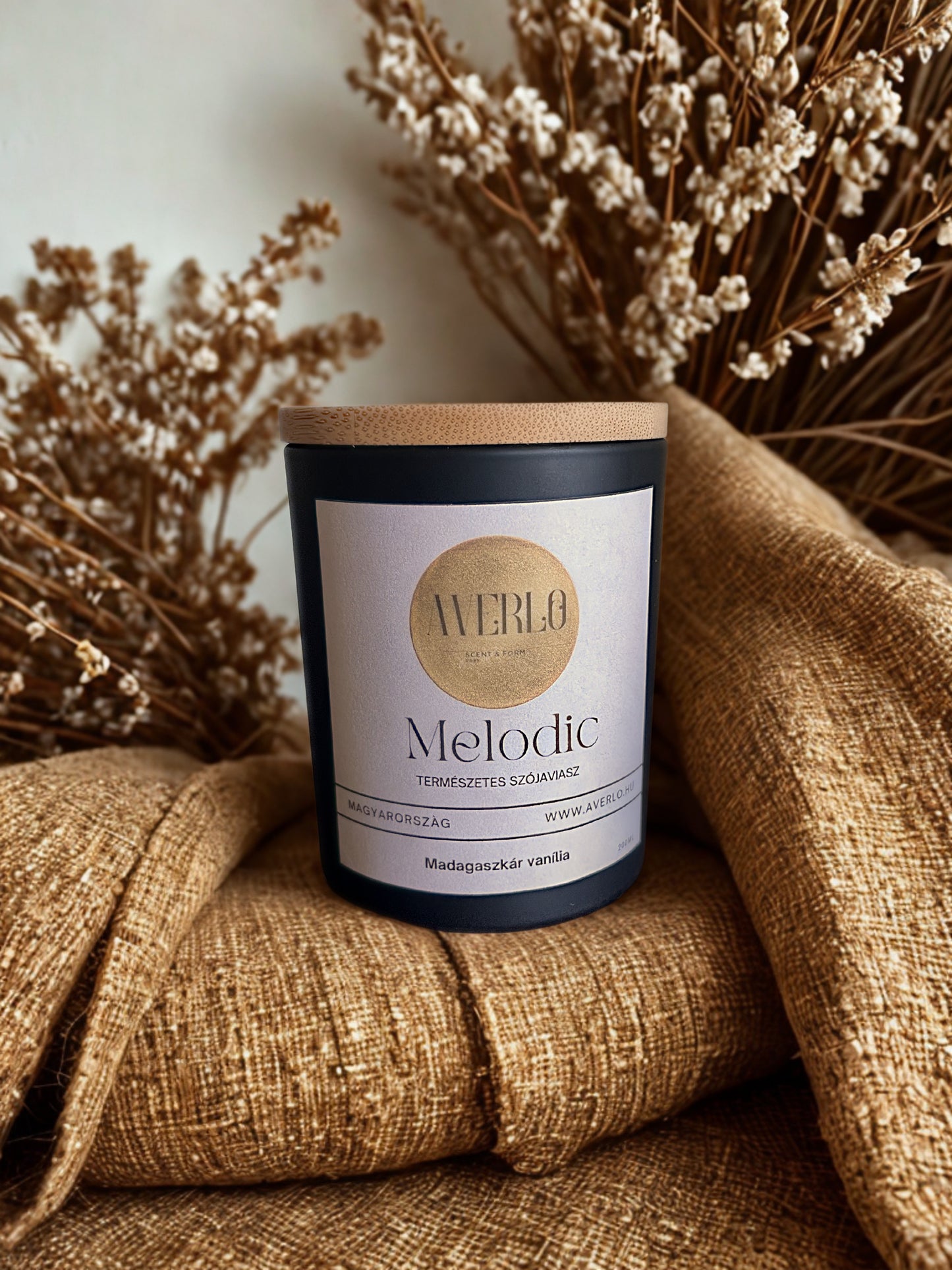 Melodic - Luxusillatú szójagyertya (200 ml)